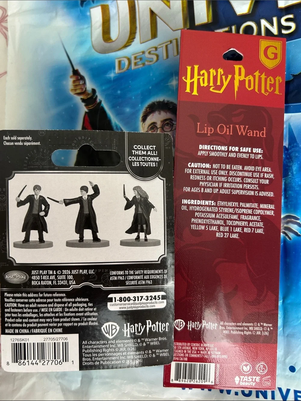 NEW Harry Potter Bundle: Gryffindor Lip Oil Wand & Mini Figure Set
